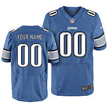 Custom Detroit Lions blue Elite jersey