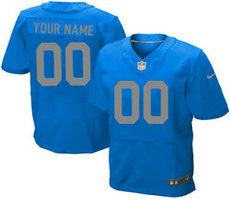 Custom Detroit Lions blue Elite jersey