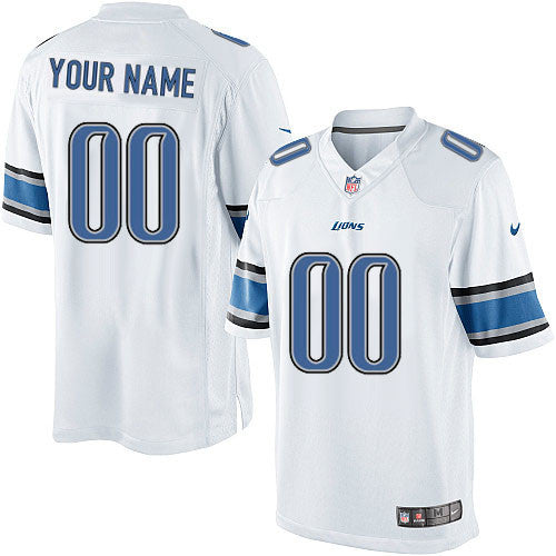 Custom Detroit Lions white Elite jersey