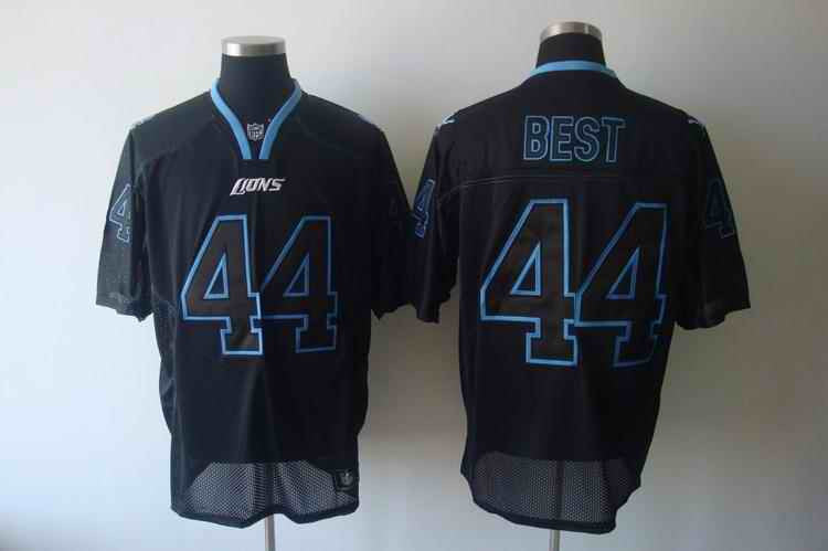 Custom Detroit Lions black Shadow jersey