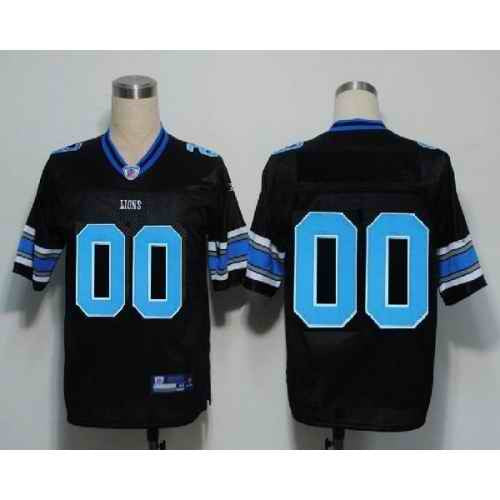 Custom Detroit Lions black jersey