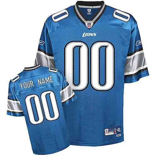 Custom Detroit Lions blue jersey