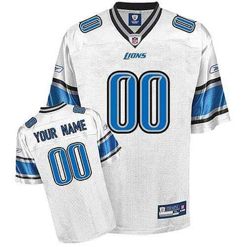 Custom Detroit Lions white jersey