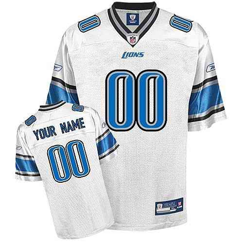 Custom Detroit Lions white jersey