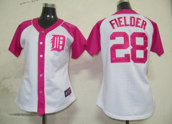 Fielder Women Detroit Tigers pink Fashion jersey