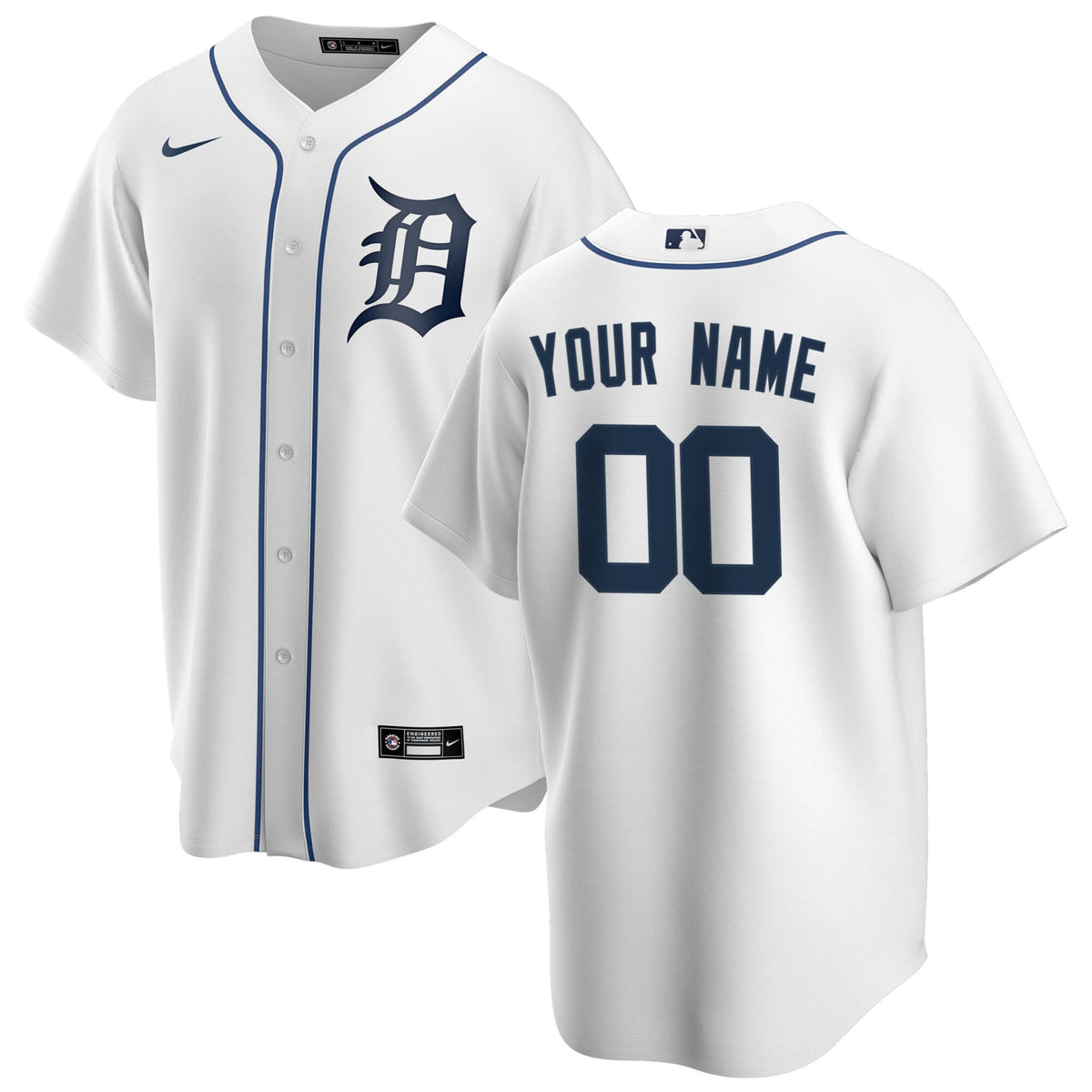 Detroit Tigers white Home jersey