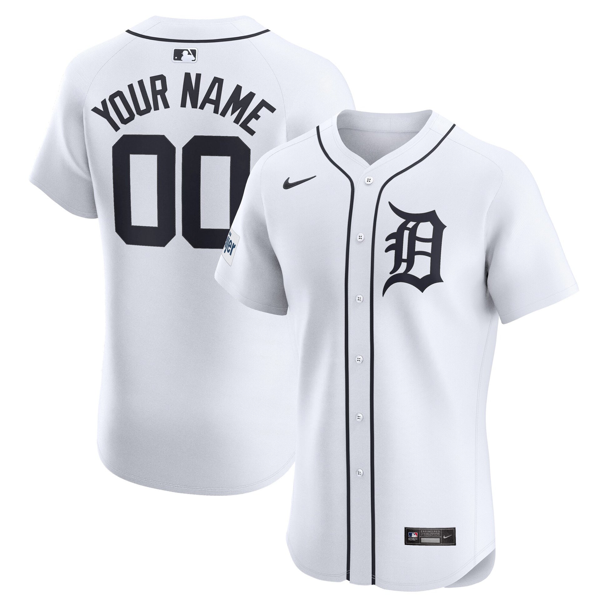 Detroit Tigers white Elite jersey