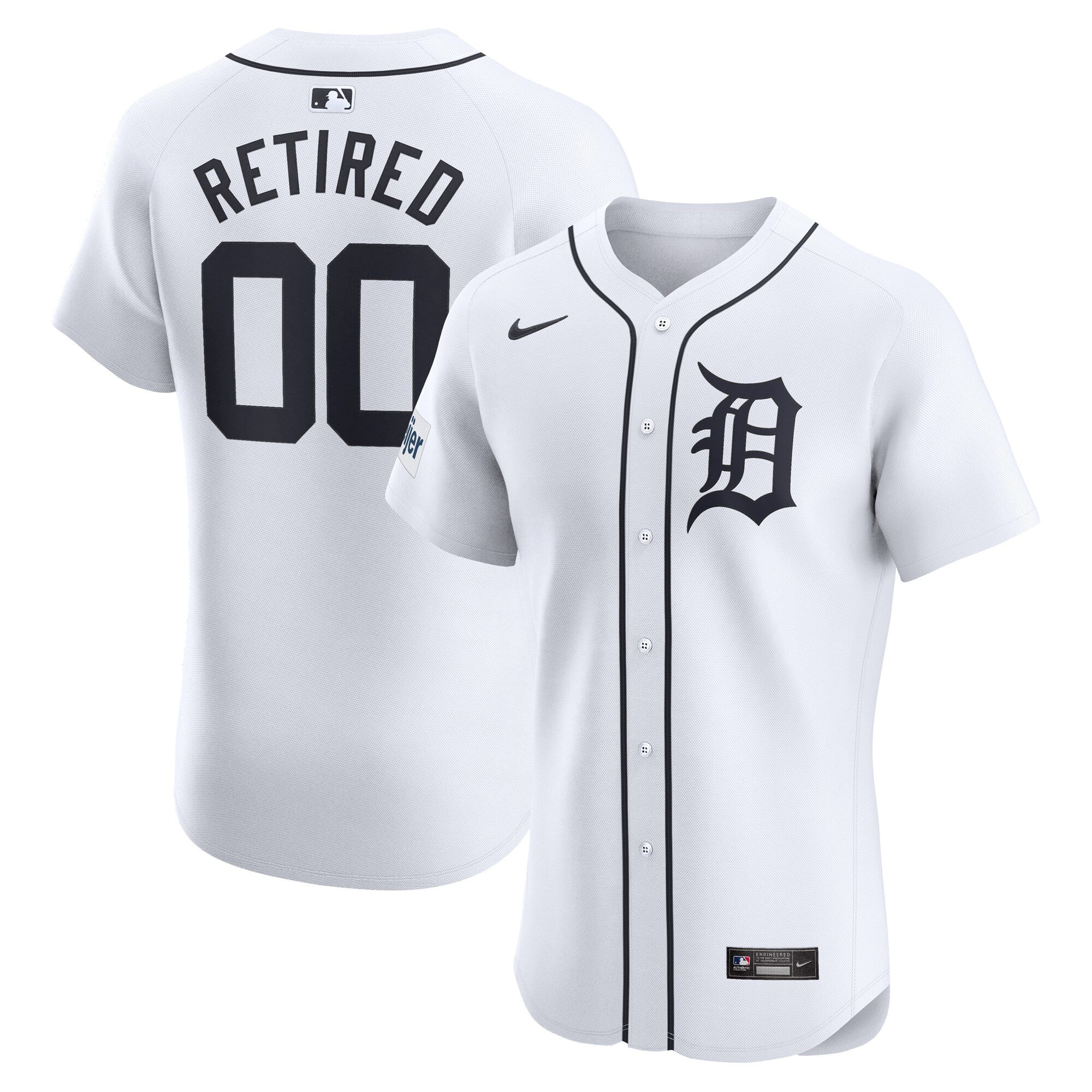 Detroit Tigers white Elite jersey