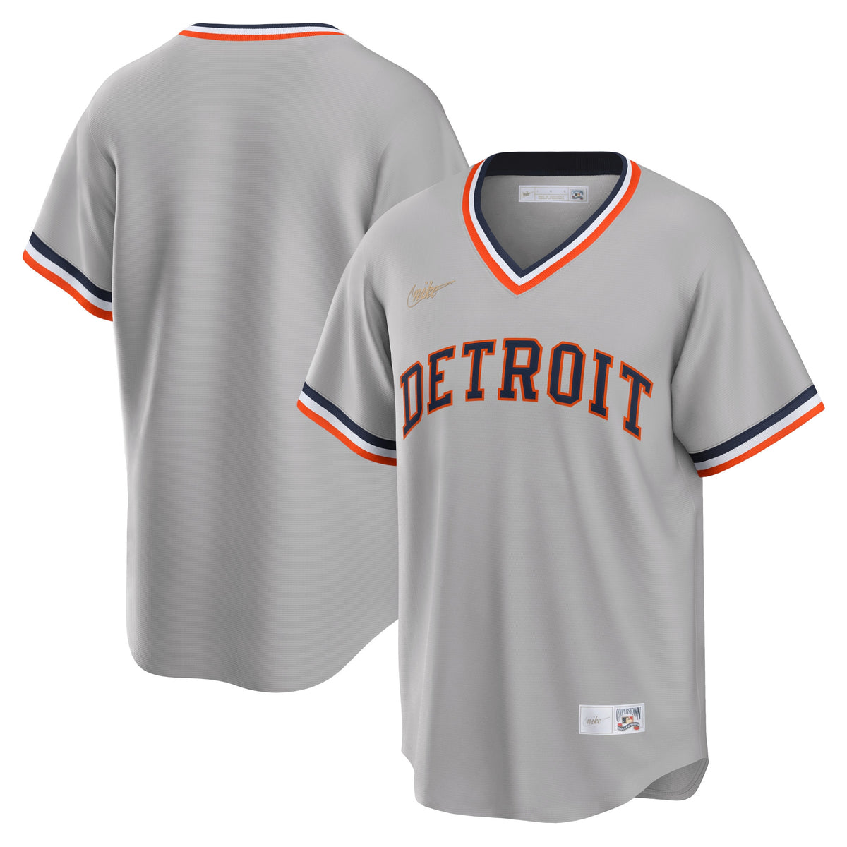 Detroit Tigers gray Cooperstown jersey