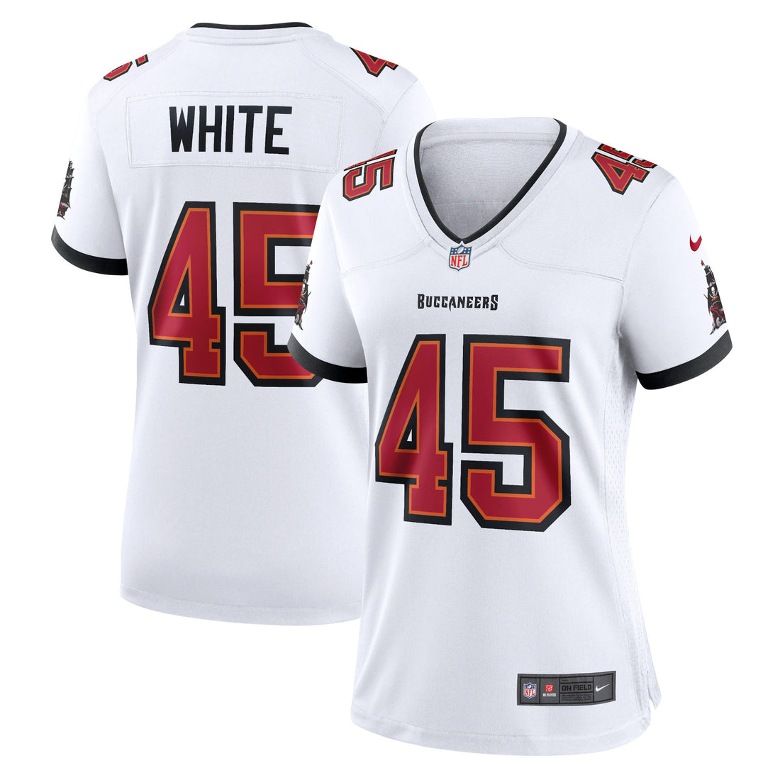 Devin White Tampa Bay Buccaneers white jersey