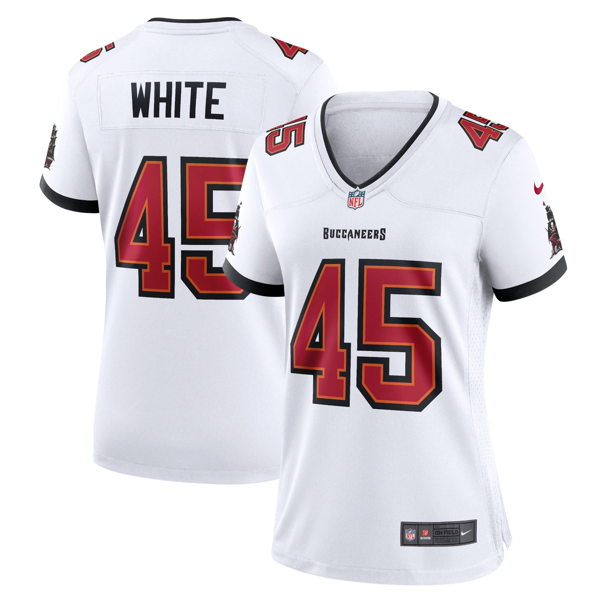 Devin White Tampa Bay Buccaneers white jersey
