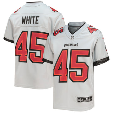 Devin White Tampa Bay Buccaneers gray jersey