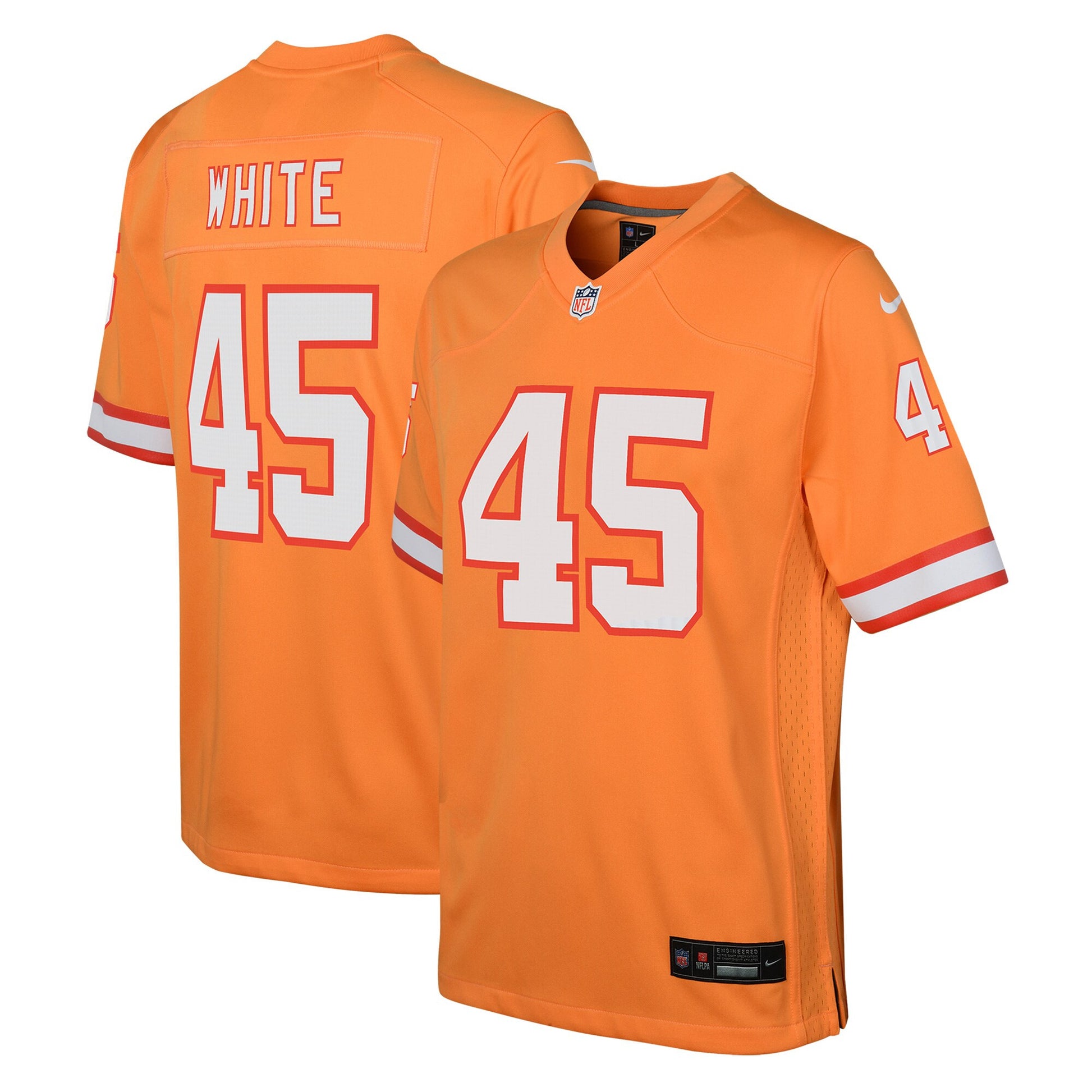 Devin White Tampa Bay Buccaneers orange jersey