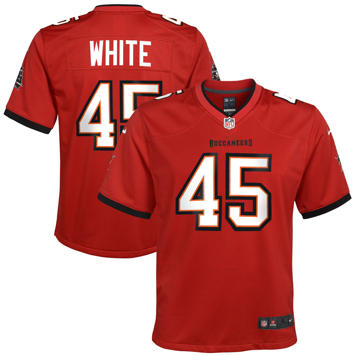 Devin White Tampa Bay Buccaneers red jersey