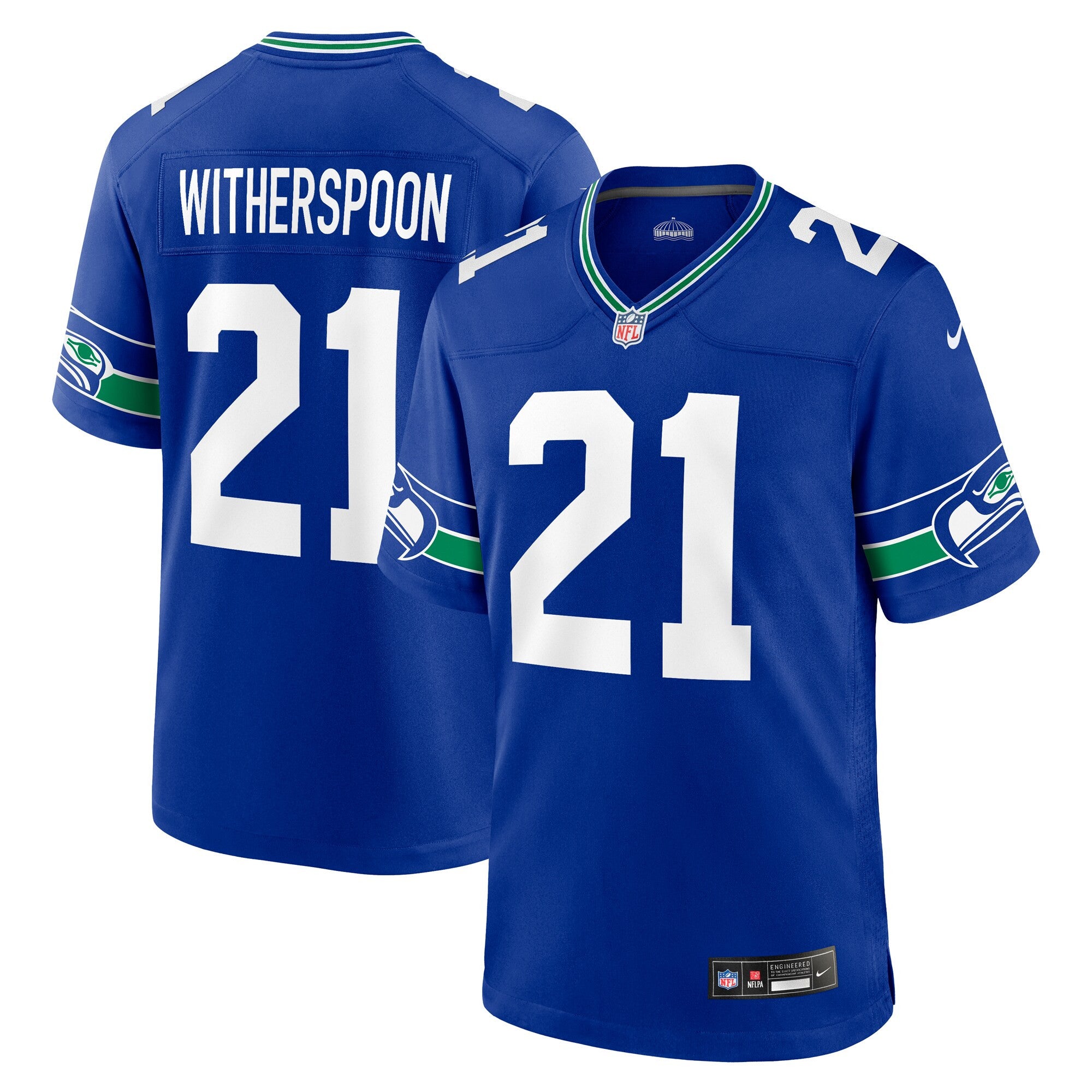 Devon Witherspoon Seattle Seahawks royal Throwback jersey