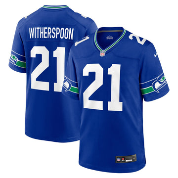 Devon Witherspoon Seattle Seahawks royal Throwback jersey