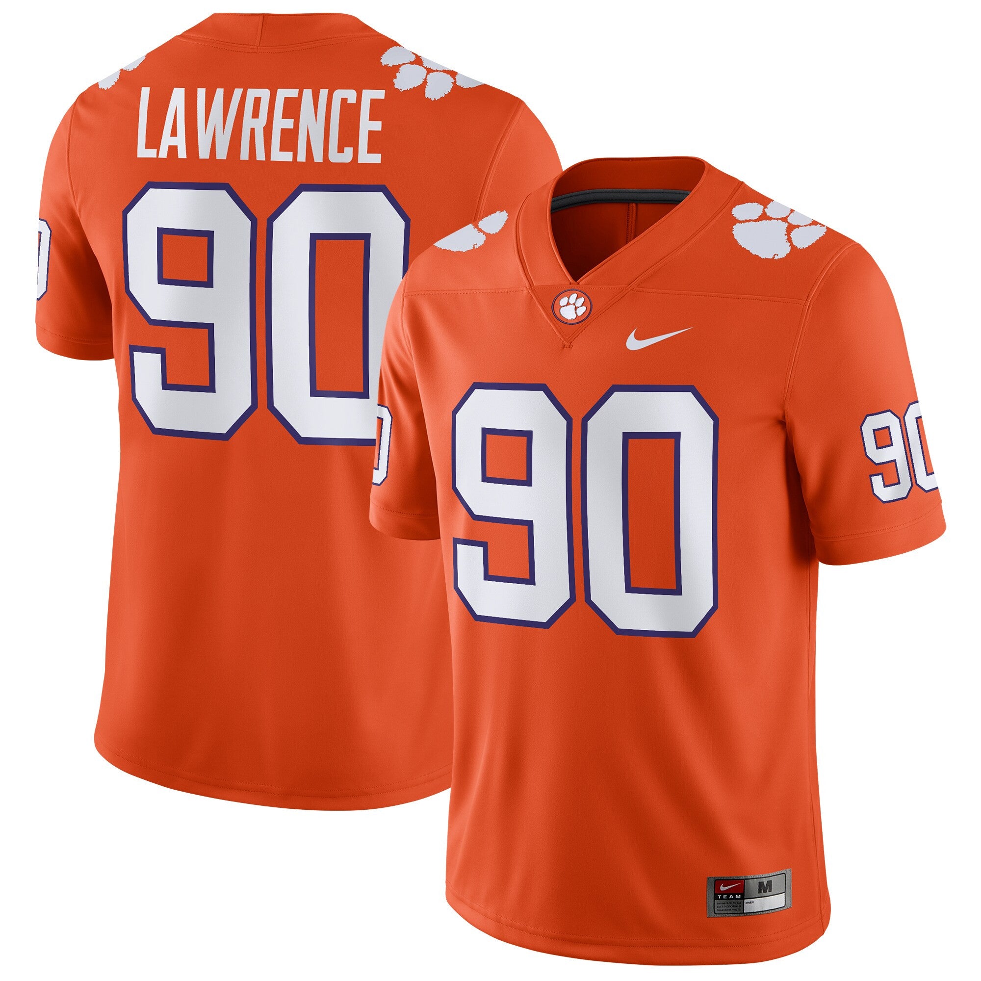 Dexter Lawrence Alumni Clemson Tigers orange jersey