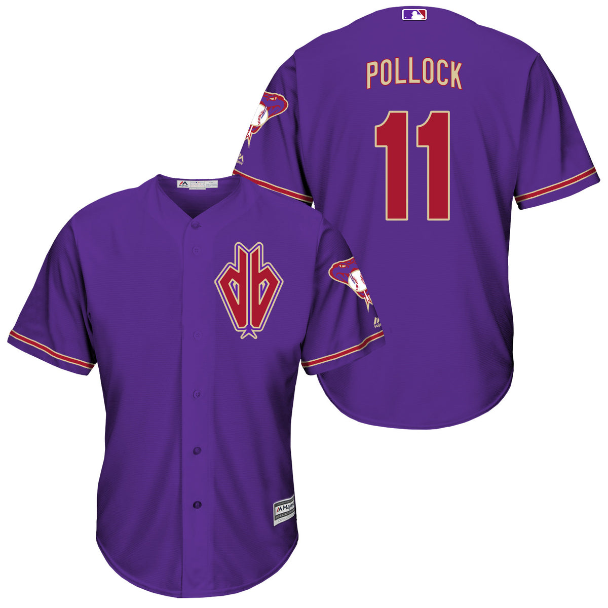 A.J. Pollock Arizona Diamondbacks purple jersey