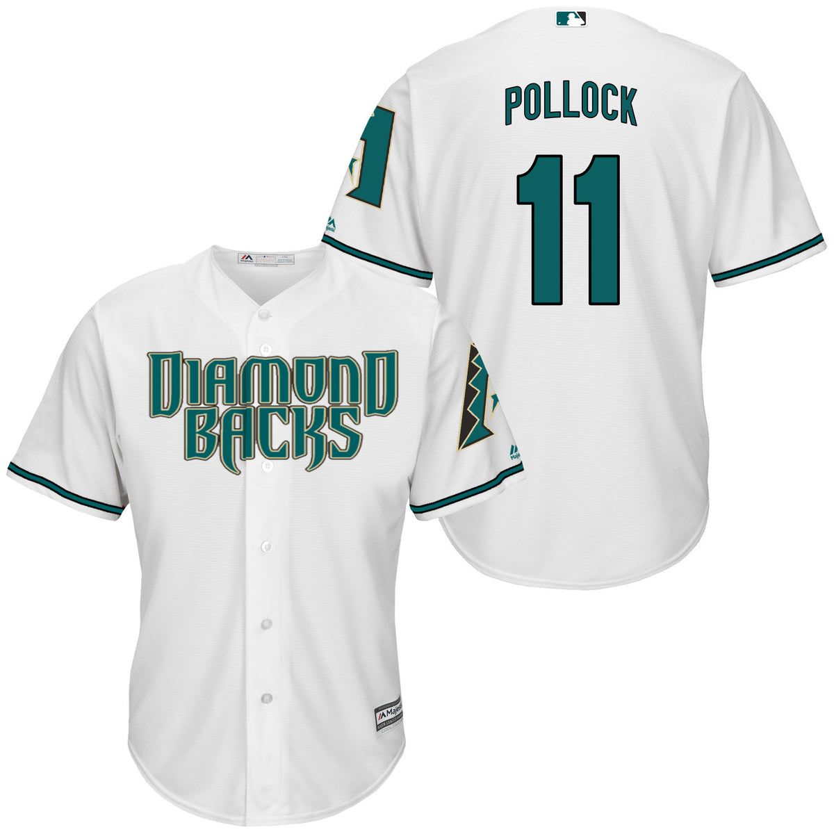 A.J. Pollock Arizona Diamondbacks white jersey