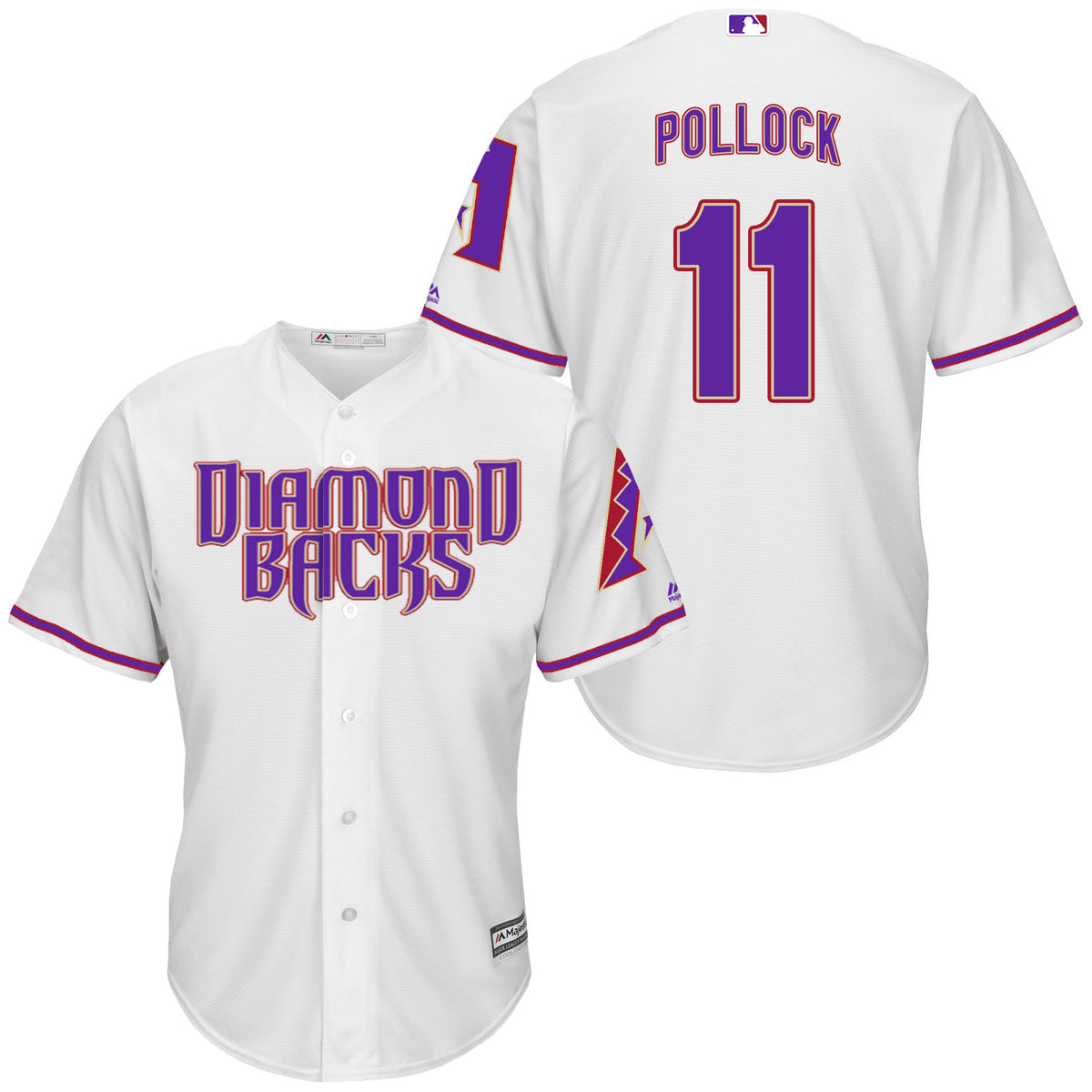A.J. Pollock Arizona Diamondbacks white jersey