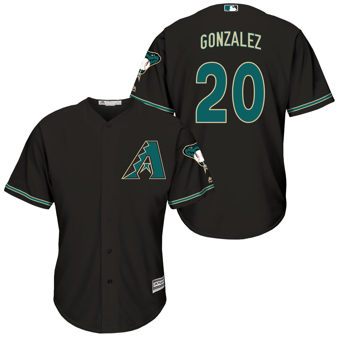 Luis Gonzalez Arizona Diamondbacks black jersey