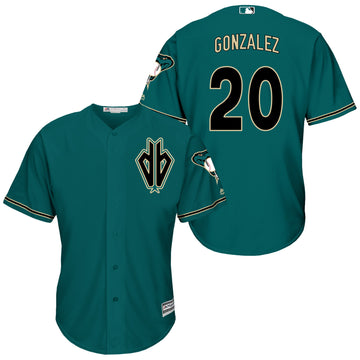 Luis Gonzalez Arizona Diamondbacks green jersey