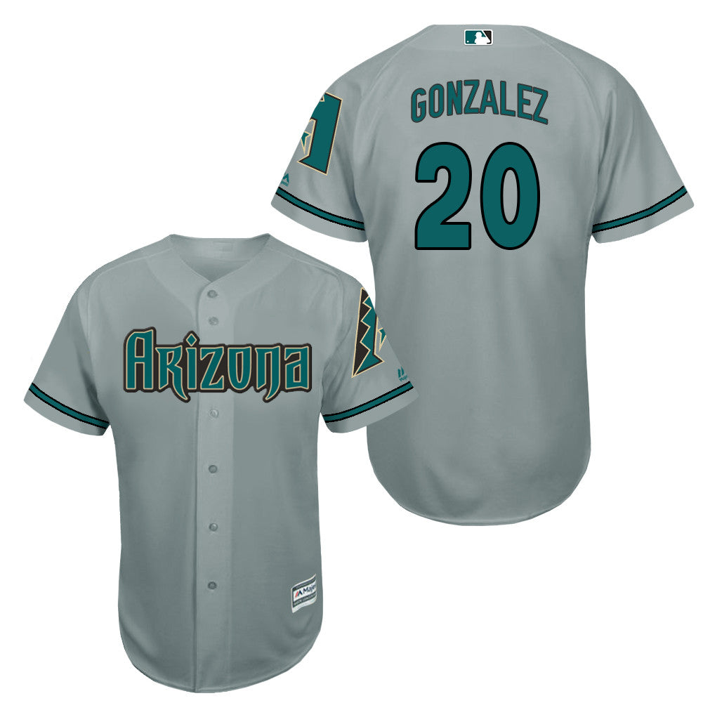 Luis Gonzalez Arizona Diamondbacks grey jersey