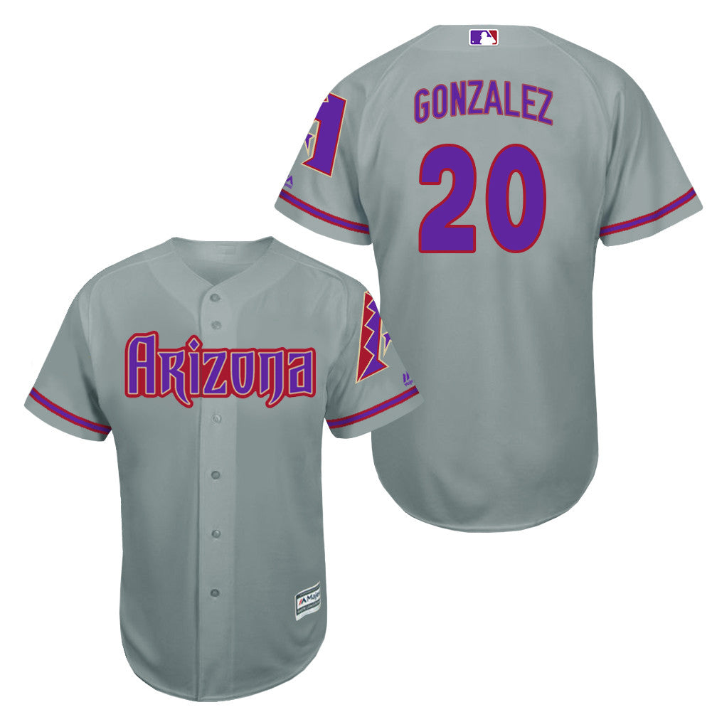 Luis Gonzalez Arizona Diamondbacks grey jersey