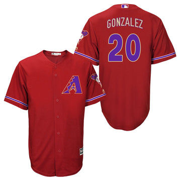 Luis Gonzalez Arizona Diamondbacks red jersey