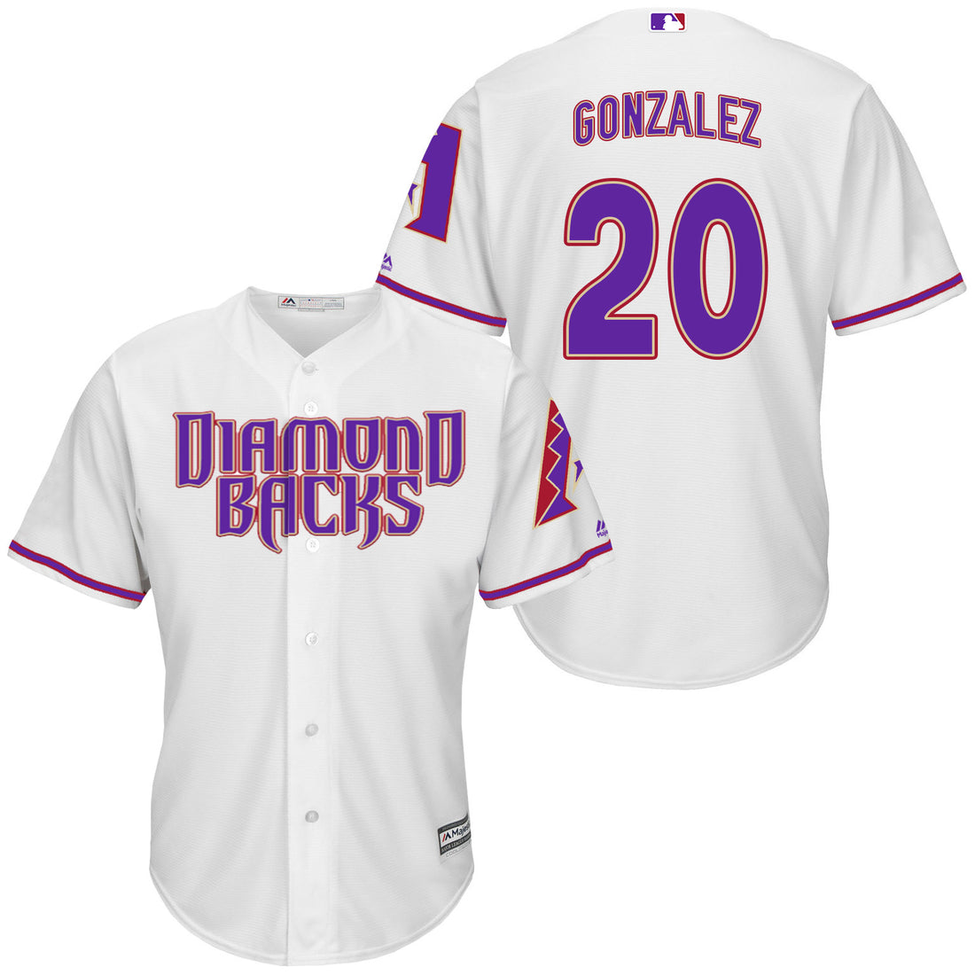 Luis Gonzalez Arizona Diamondbacks white jersey
