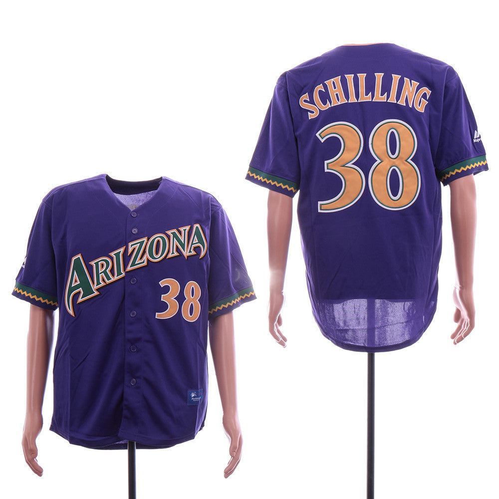 Curt Schilling Arizona Diamondbacks purple Throwback jersey