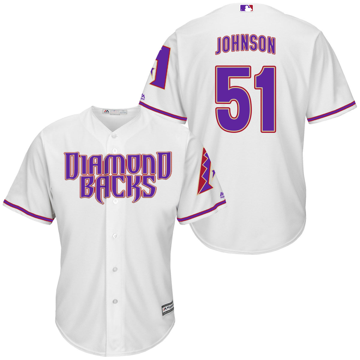 Randy Johnson Arizona Diamondbacks white jersey