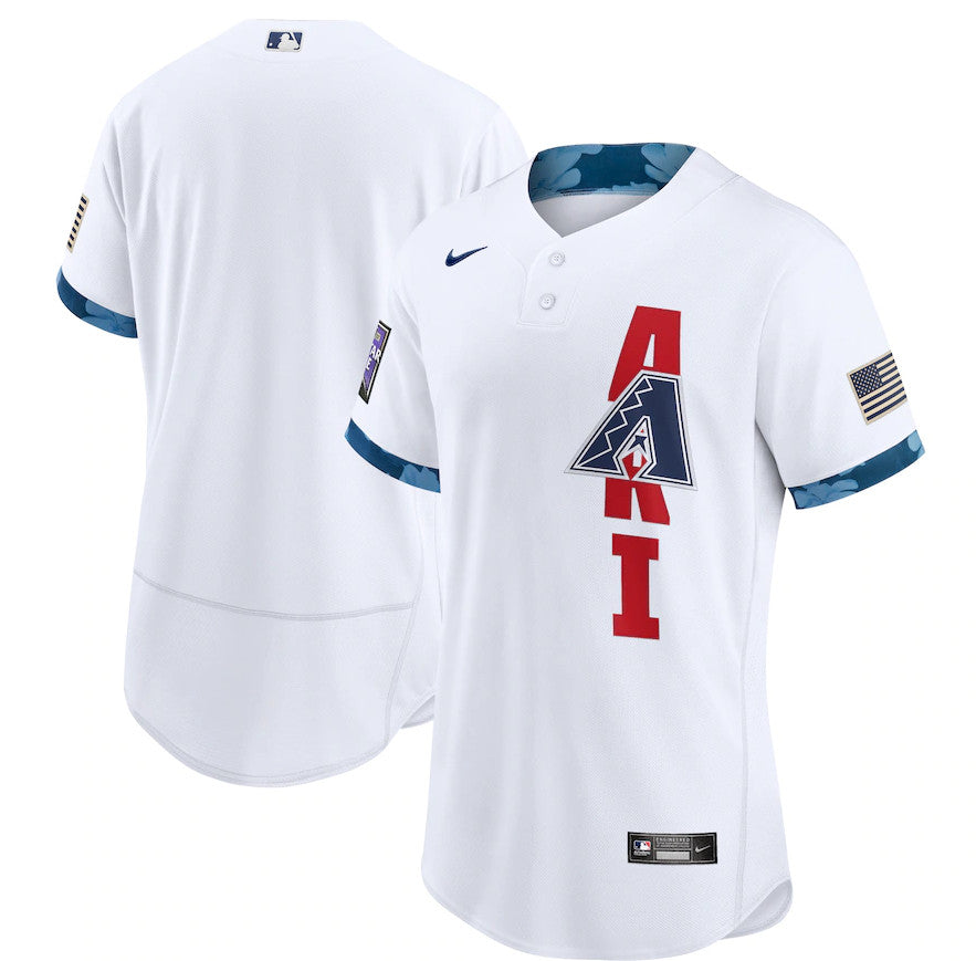 Custom Arizona Diamondbacks white All-Star jersey