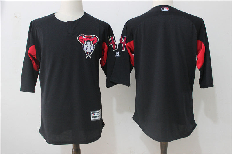 Majestic Black Arizona Diamondbacks red jersey