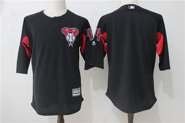 Majestic Black Arizona Diamondbacks red jersey