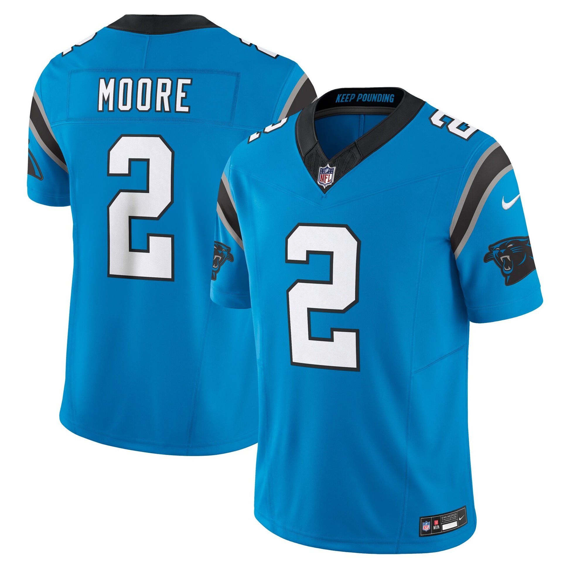 D.j. Moore F.u.s.e Carolina Panthers blue Limited jersey