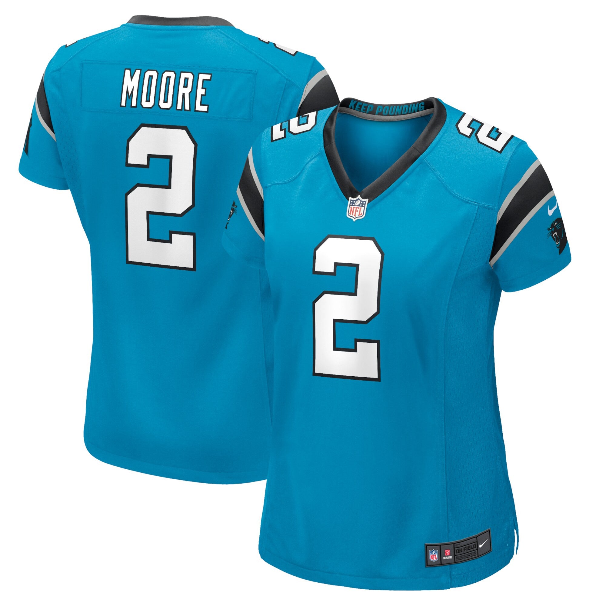 D.j. Moore Carolina Panthers blue jersey