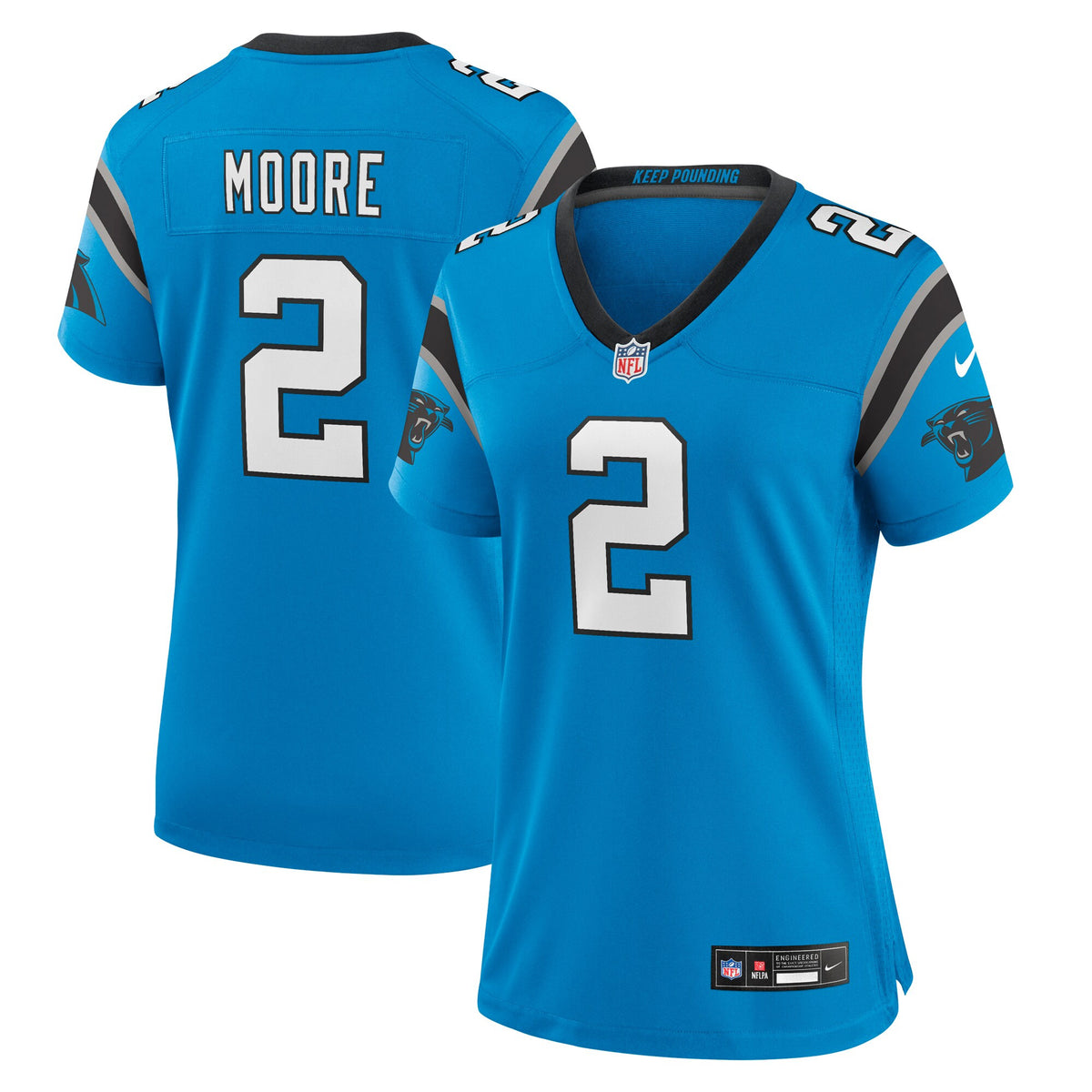 D.j. Moore Carolina Panthers blue jersey