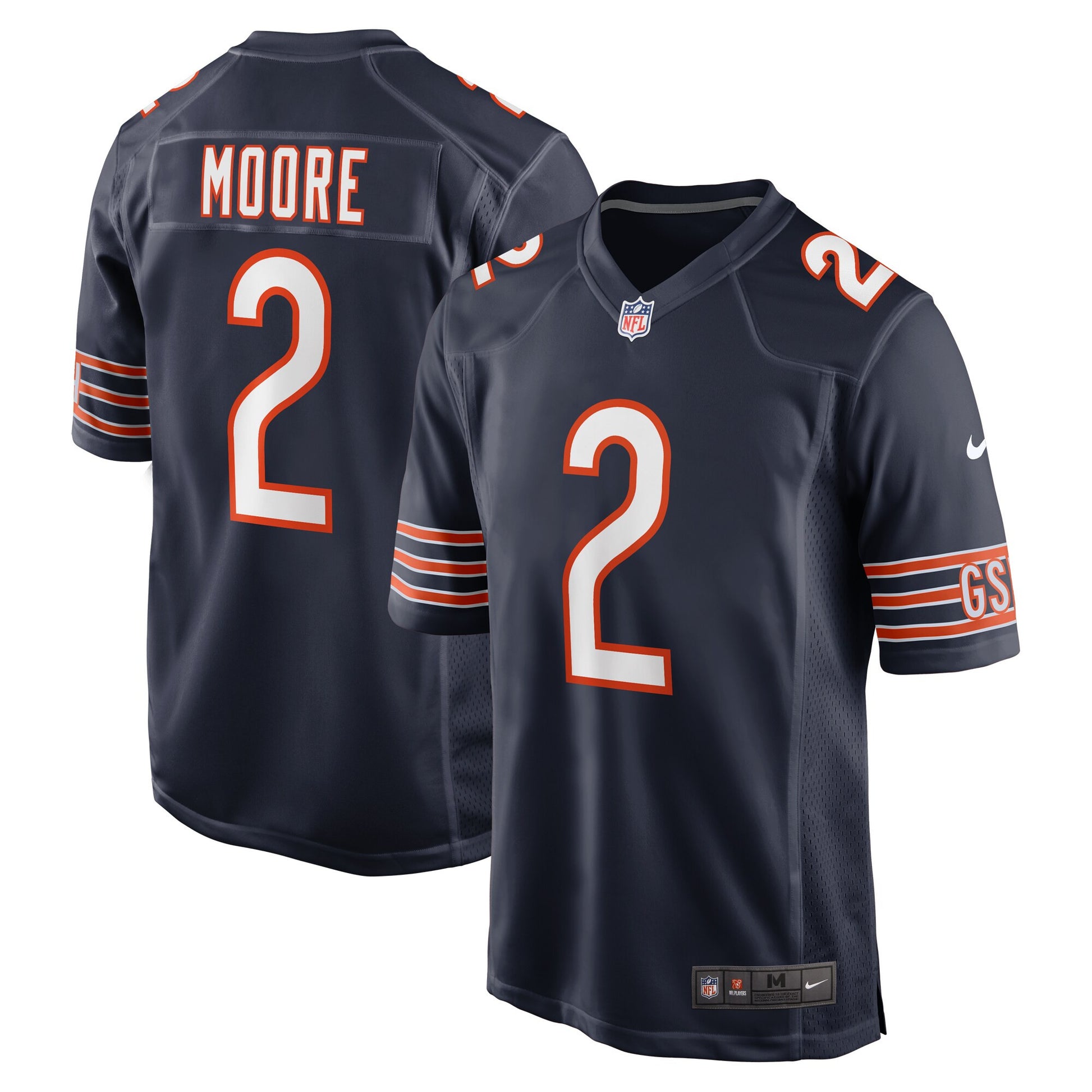 D.j. Moore Chicago Bears navy jersey