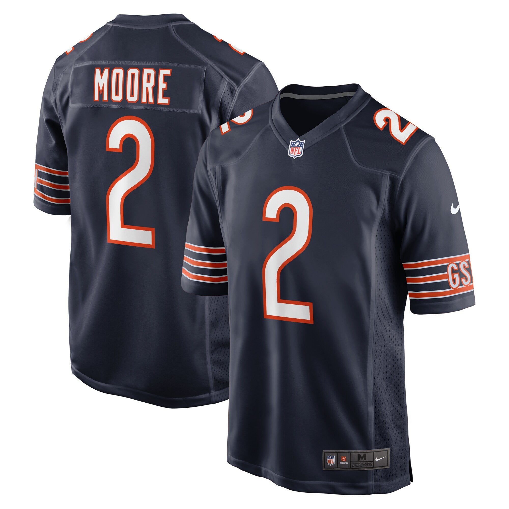 D.j. Moore Chicago Bears navy jersey