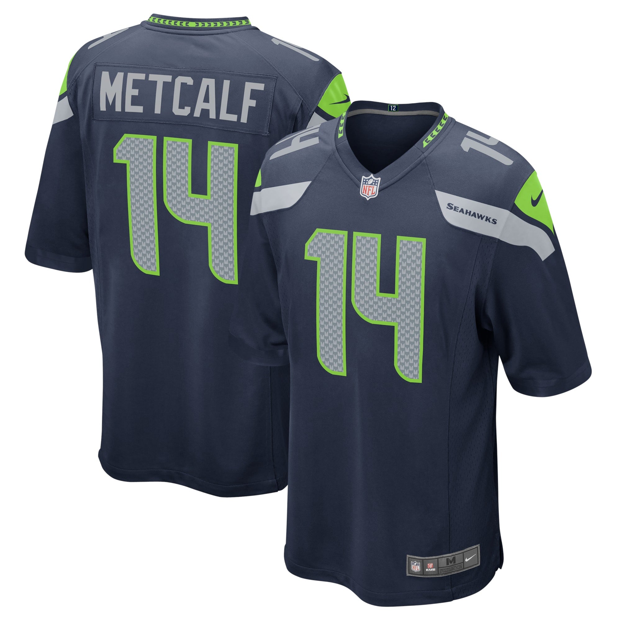 Dk Metcalf Seattle Seahawks navy Game jersey