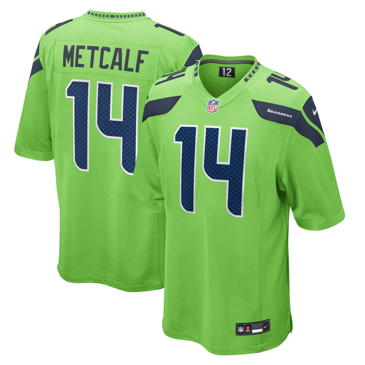 Dk Metcalf Seattle Seahawks neon jersey