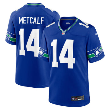 Dk Metcalf Seattle Seahawks royal Throwback jersey
