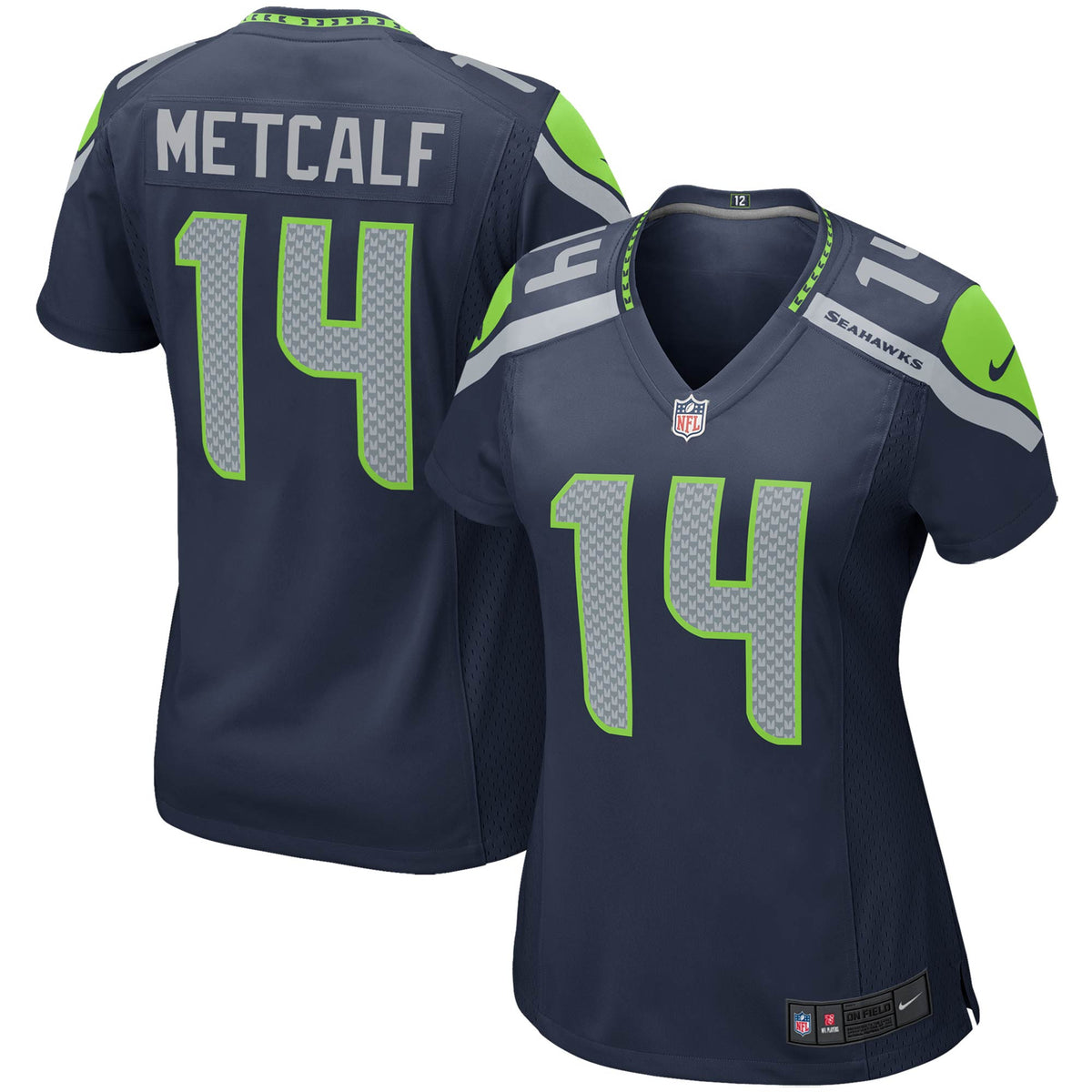 Dk Metcalf Seattle Seahawks navy Game jersey