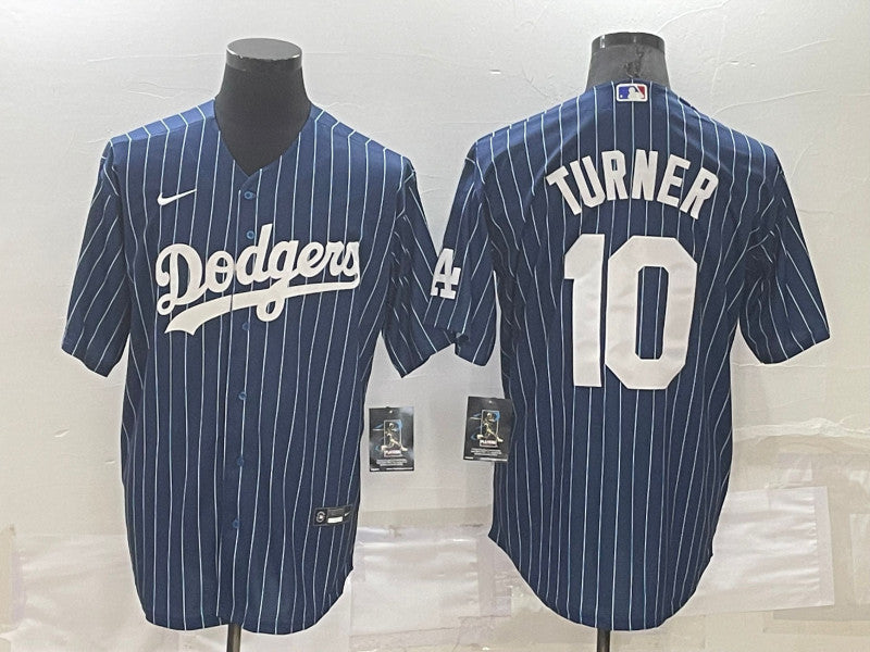 Justin Turner Los Angeles Dodgers blue Throwback jersey