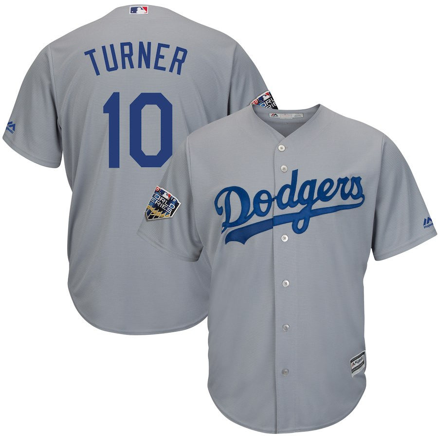 Justin Turner Los Angeles Dodgers gray jersey