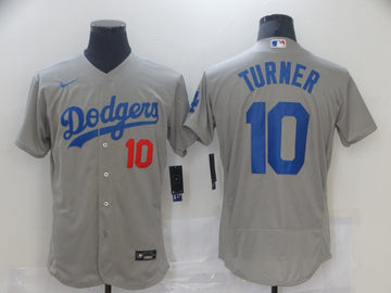 Justin Turner Los Angeles Dodgers gray jersey