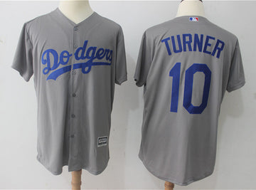 Justin Turner Los Angeles Dodgers gray jersey