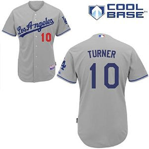 Justin Turner Los Angeles Dodgers grey jersey