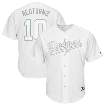Justin Turner RedTurn Los Angeles Dodgers white jersey